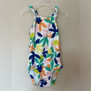 5/$25 Girl’s Size 24M Carter’s Tropical Floral Colorful Onesie